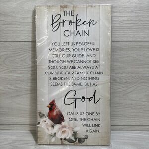 LIFESONG MILESTONE Broken Chain Wood Wall Hanging 8.5X16" Made in the USA